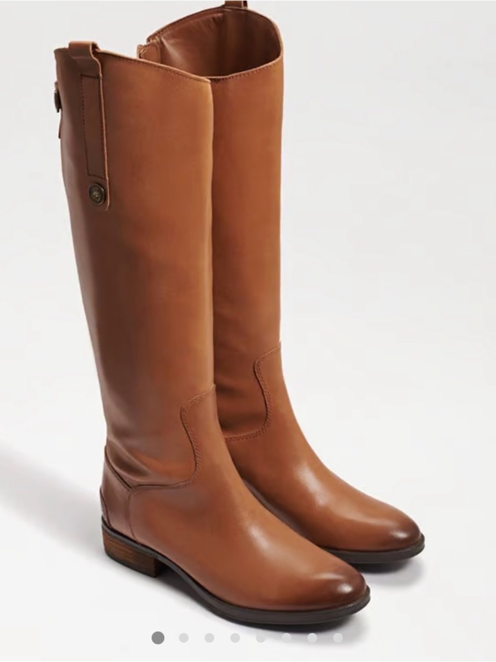Sam Edelman Tall Leather Riding Boots in Cognac Brown